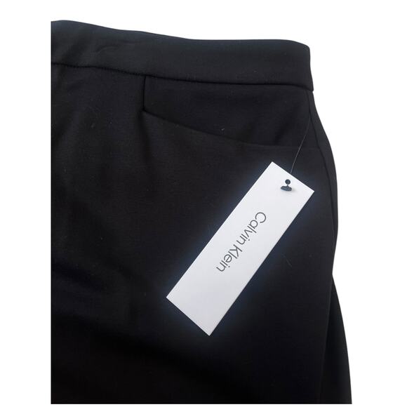 Calvin Klein Flat Front Ponte Ankle Dress Pants | Plus 24W, Black NEW! - Picture 10 of 16